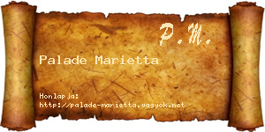 Palade Marietta névjegykártya